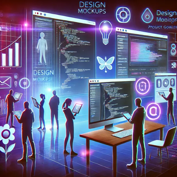 Futuristic image of Collaborating with Designers and Product Managers